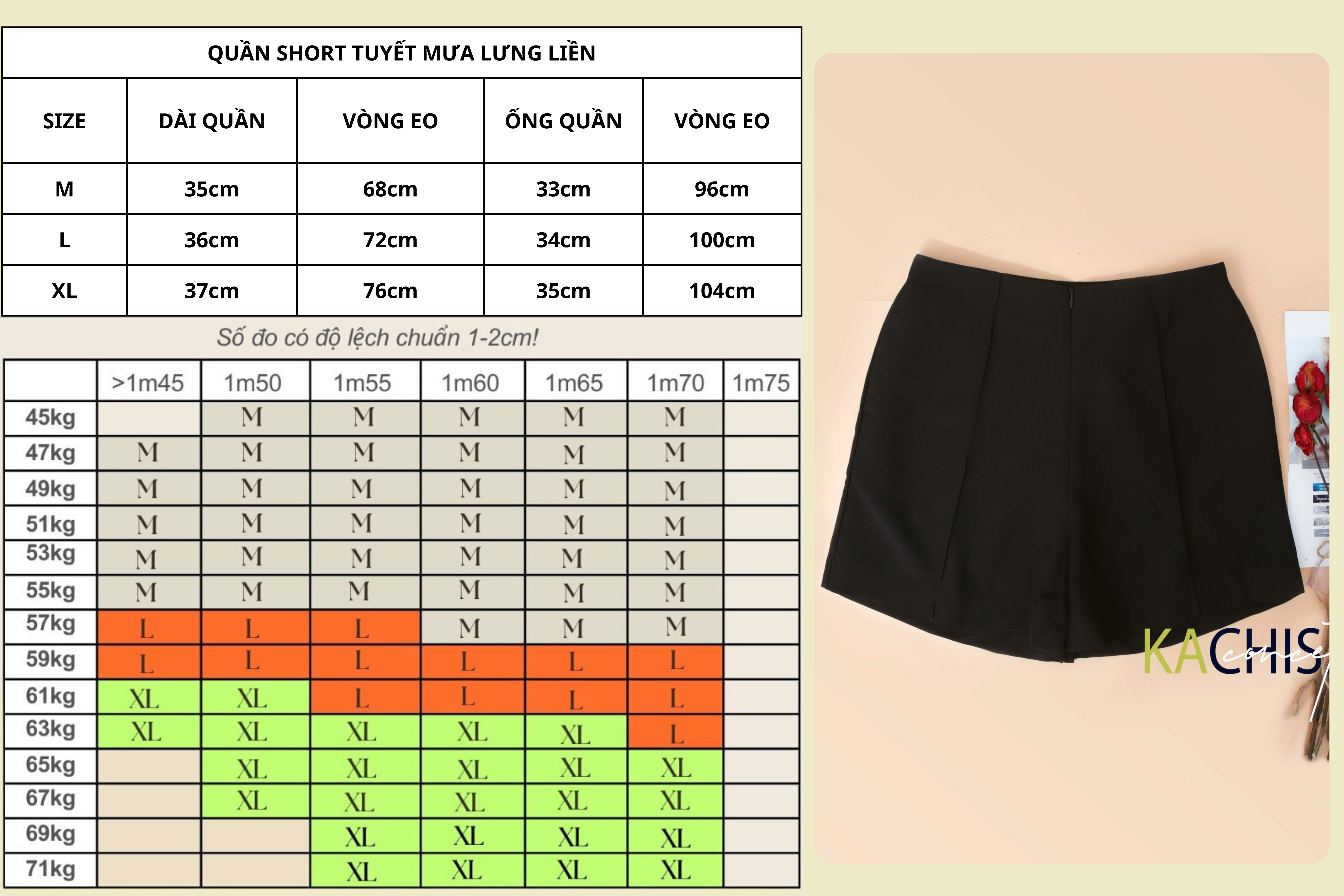 Quần Short Tuyết Mưa lưng liền, Form short đơn giản, khoá kéo giọt nước, không nhăn - Hình ảnh 4