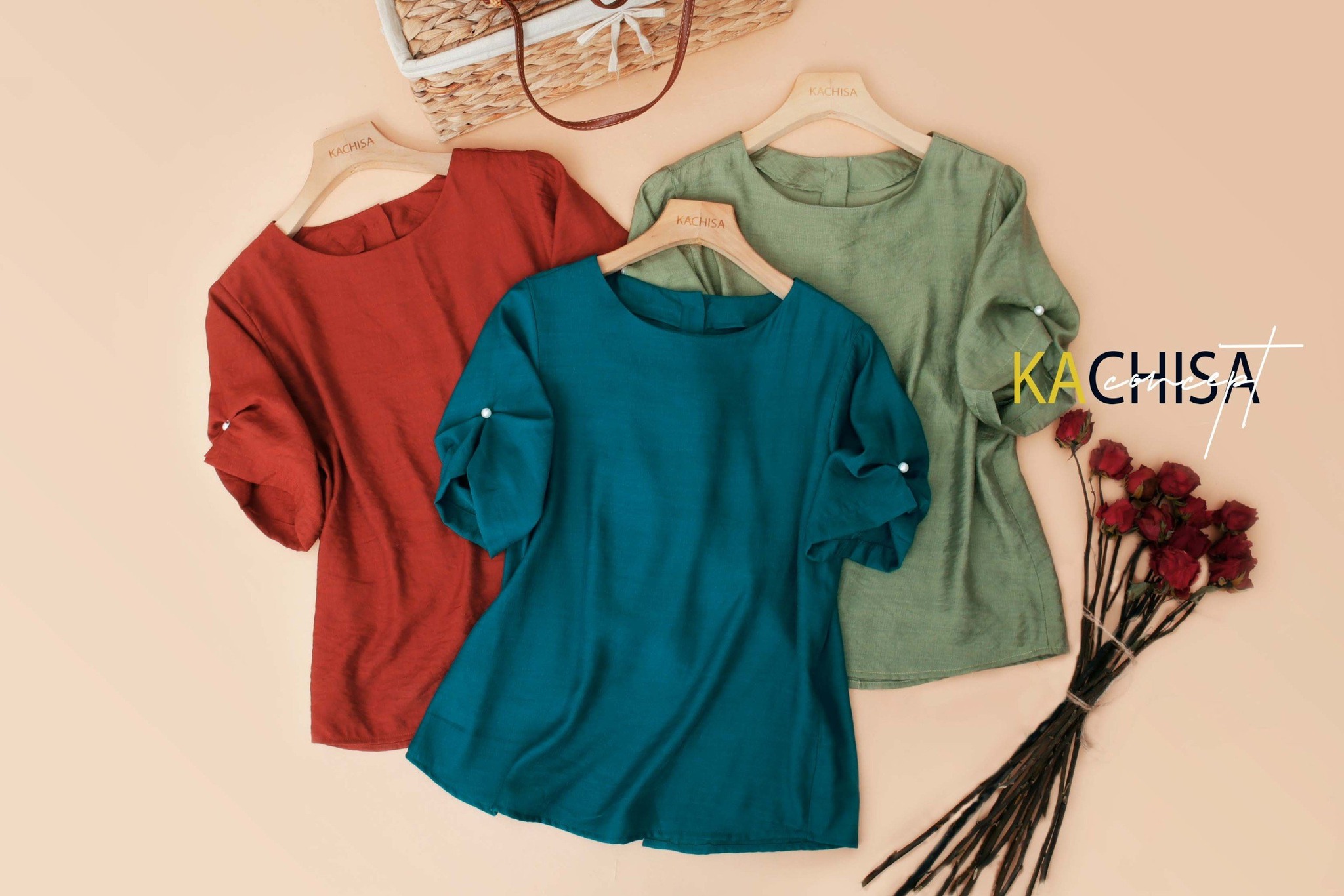 Áo tơ cotton vân phối tay thắt - Thiết kế tinh tế, chất liệu nhẹ mát,thanh lịch