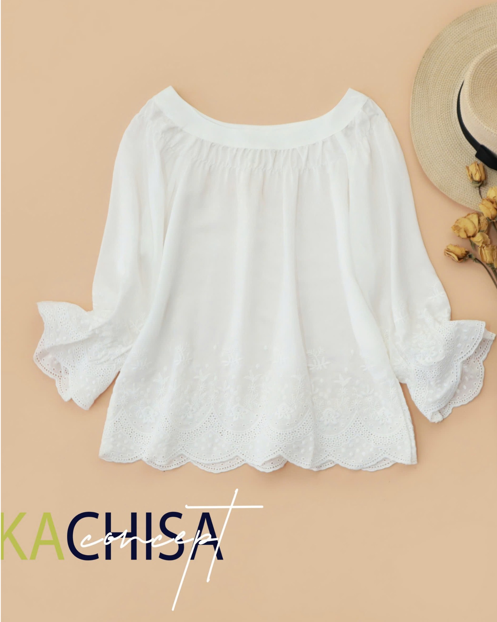 Áo Tơ Boil cao cấp thêu hoa sang trọng - Tặng kèm áo dây Lụa bên trong