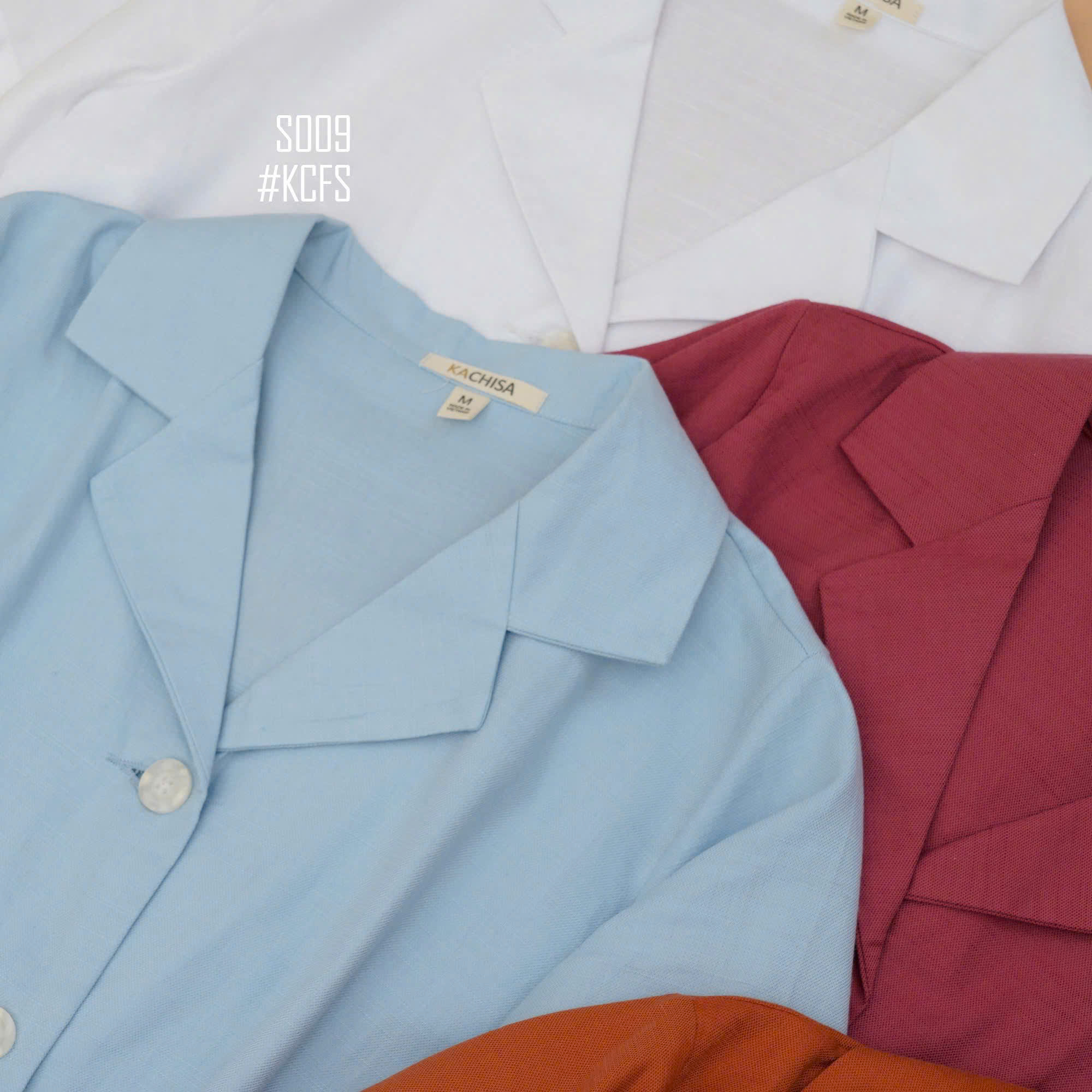 Áo Danton dáng 56cm 3 nút - Chất liệu cotton dệt sợi Linen, phối nút Gỗ, form áo chỉn chu - Hình ảnh 18