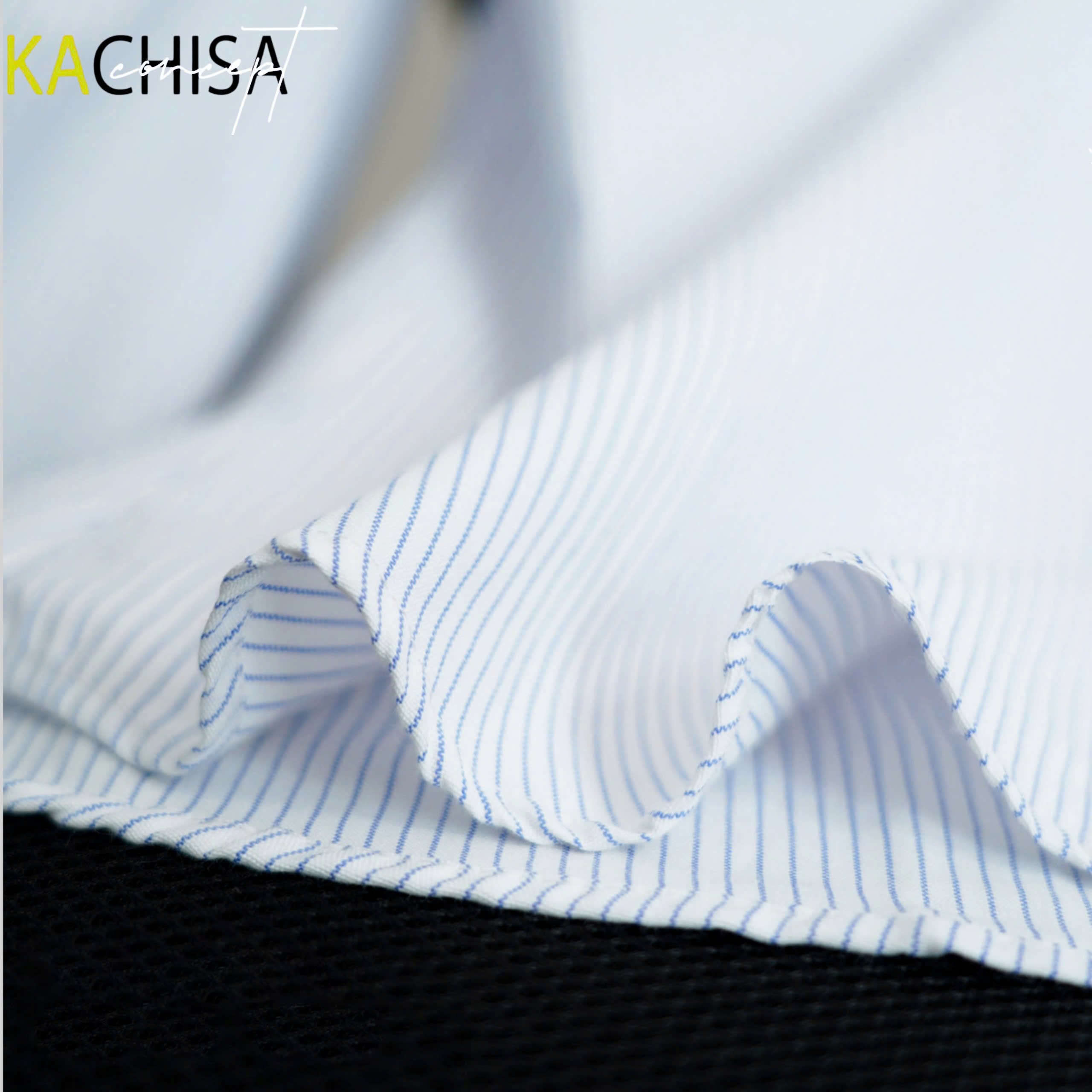 Áo Sơ Mi tay dài Oxford sọc, chất Wash mềm mại, siêu nhẹ mát, công sở nữ - Sọc Xanh - Hình ảnh 3