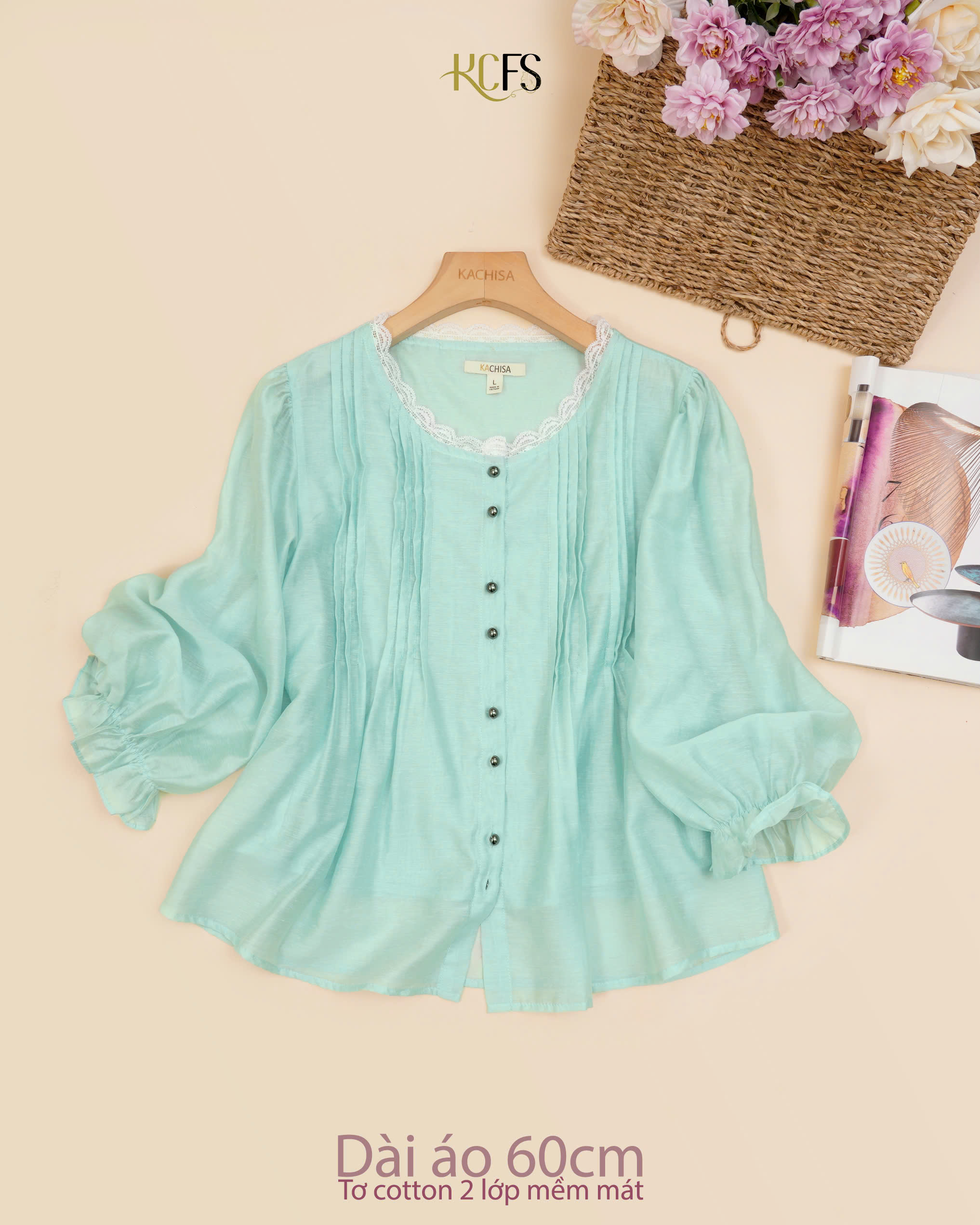 Áo Tơ Cotton tay lửng 2 Lớp phối ren - Dáng dài 60cm - Mềm mại, tay lửng bo chun mềm