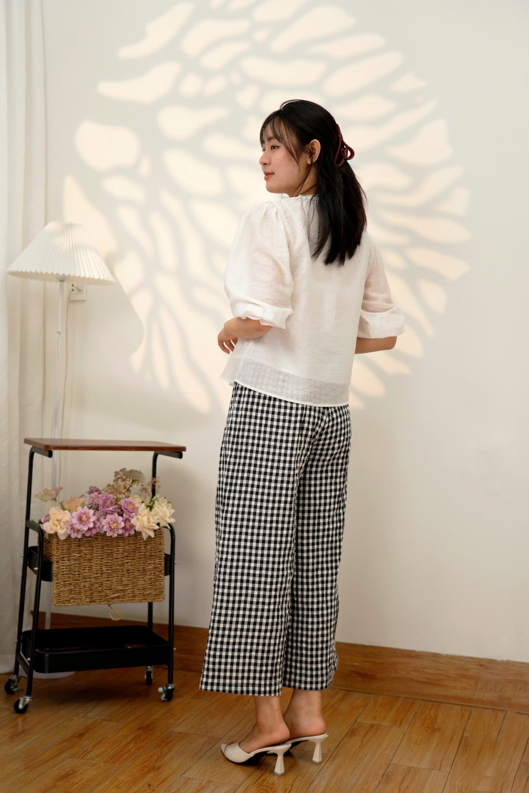 Áo Tơ Cotton tay lửng 2 Lớp phối ren - Dáng dài 60cm - Mềm mại, tay lửng bo chun mềm - Hình ảnh 22